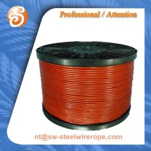 cable de alambre cubierto de plástico