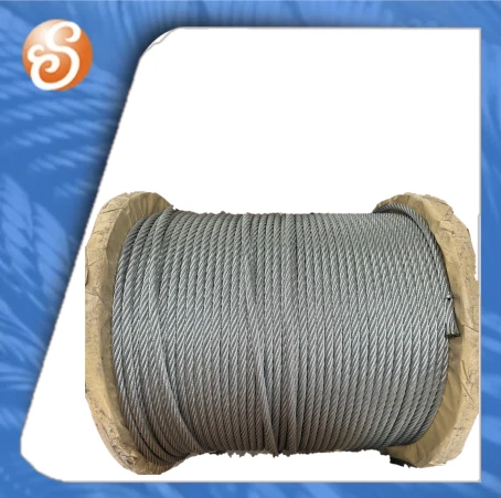 Cable de alambre de acero galvanizado eléctrico 6x 37+ iWrc para la red de malla